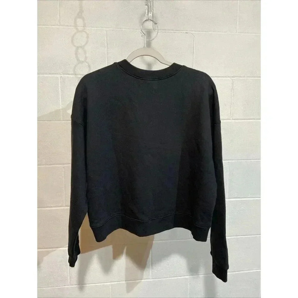 Mate the Label Women's Organic Fleece Cropped Sweatshirt 1X Black - Picture 3 of 7